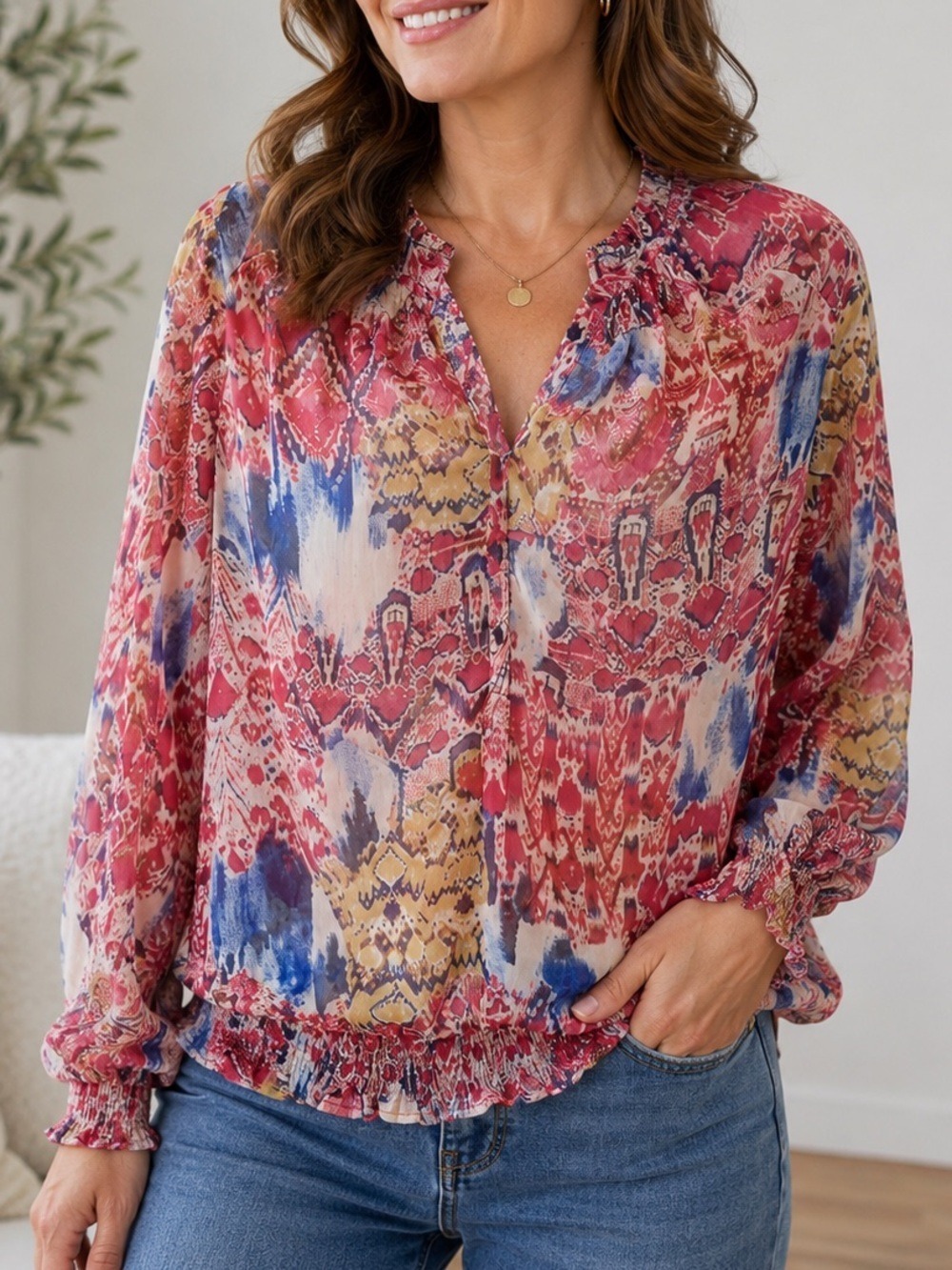 Ecru NWOT Women’s size L Sheer Top
